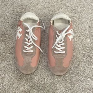 Tory Burch leather colorblock pattern sneaker